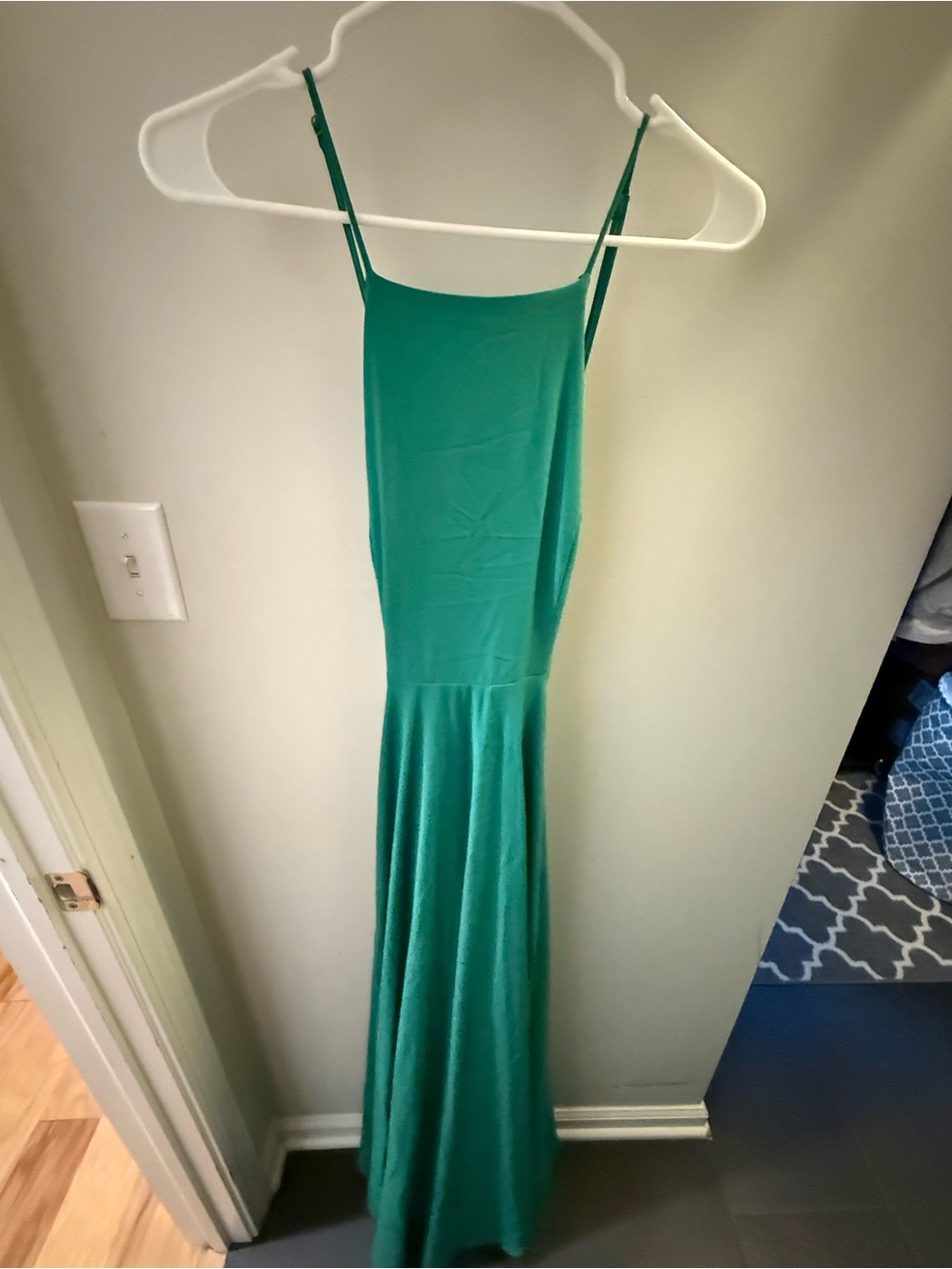 Lulu's Emerald Green Spaghetti-Strap Maxi Dress